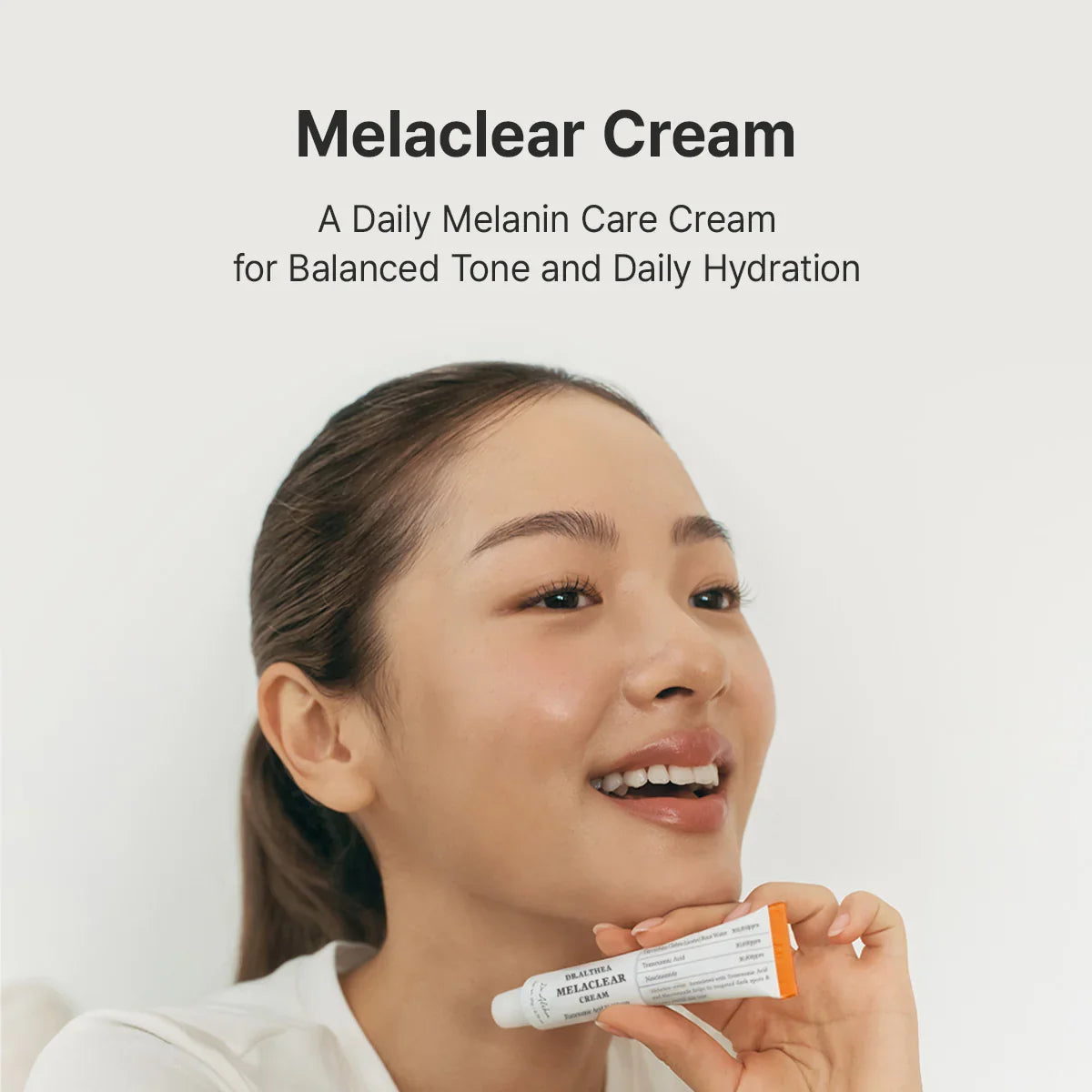 DR ALTHEA Melaclear cream in 20g jar, creamy skincare product with white and pink packaging, designed for skin brightening.