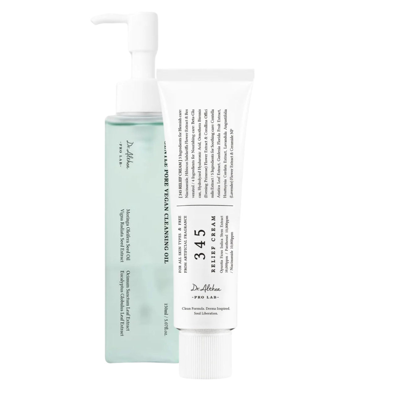 Dr.Althea 345 Relief Cream & Gentle Pore Vegan Cleansing Oil SET - Glam Secret