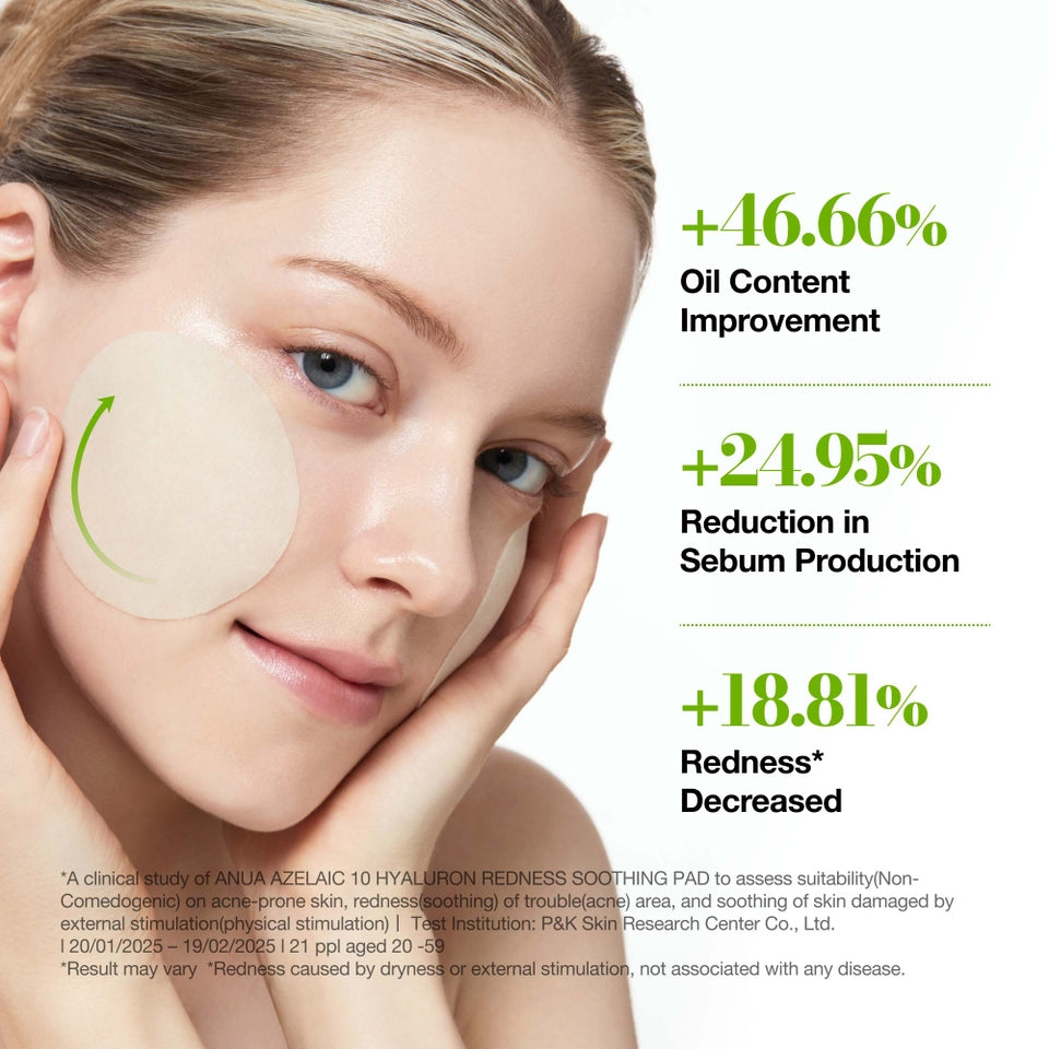 ANUA Soothing pad  Azelaic 10 + Hyaluron - Glam Secret