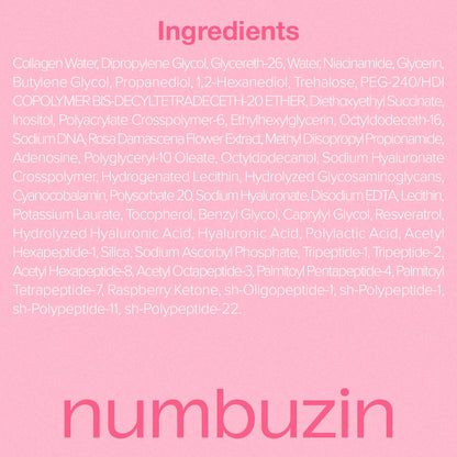 Numbuzin No.2 Rose PDRN Collagen Plumping Serum 30ml