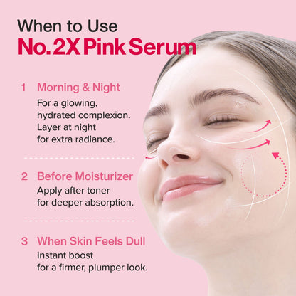Numbuzin No.2 Rose PDRN Collagen 2X Plumping Serum + Collagen Shot 30ml
