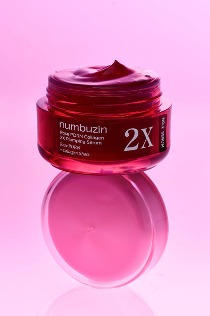 Numbuzin No.2 Rose PDRN Collagen 2X Plumping Serum + Collagen Shot 30ml