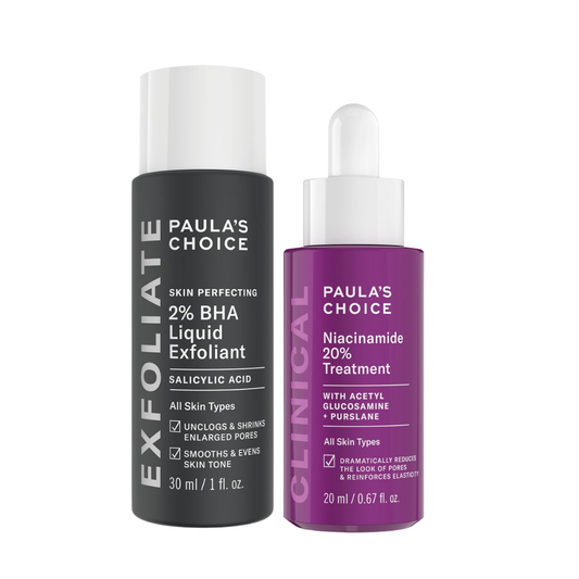 PAULA'S CHOICE Skin Perfecting 2% BHA Liquid Exfoliant & Clinical Niacinamide 20% Treatment