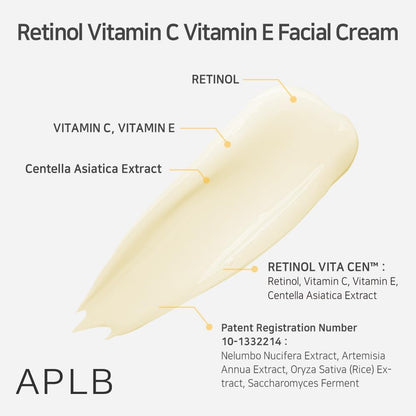 APLB Retinol Vitamin C Vitamin E Facial Cream 55ml - Glam Secret