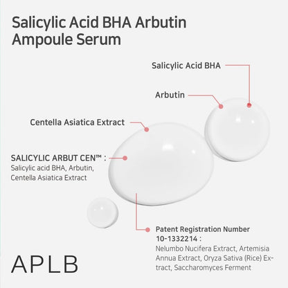 APLB Salicylic Acid BHA Arbutin Ampoule Serum - Glam Secret