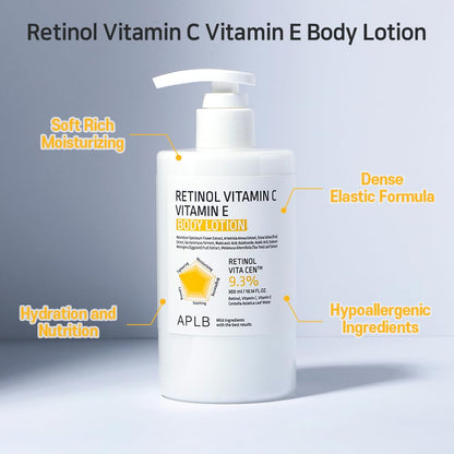 APLB Retinol Vitamin C Vitamin E Body Lotion 300ml - Glam Secret