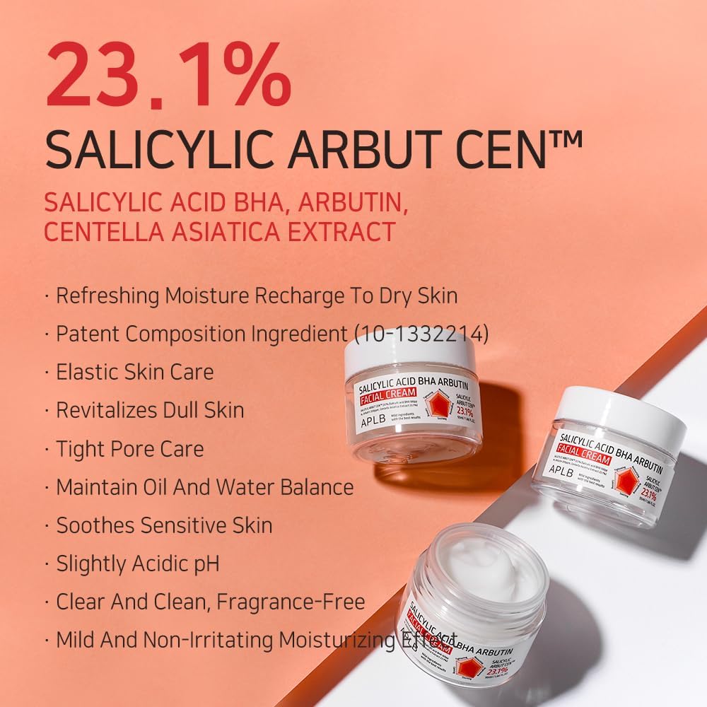 APLB Salicylic Acid BHA Arbutin Facial Cream 55ml - Glam Secret