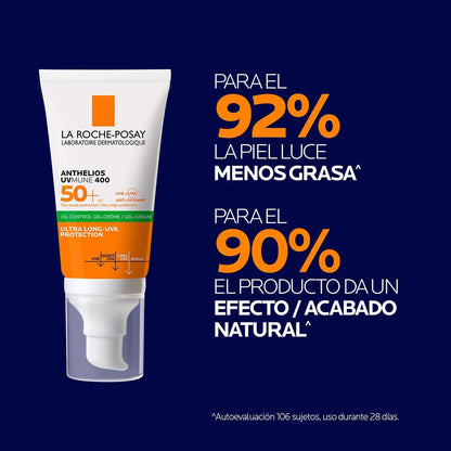 LA ROCHE POSAY Anthelios UVMune 400 Oil Control Gel Cream SPF 50+ 50mL - Glam Secret
