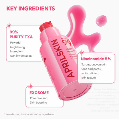 APRILSKIN TXA Niacinamide Toning Shot 99 Spicule Facial Serum - Glam Secret