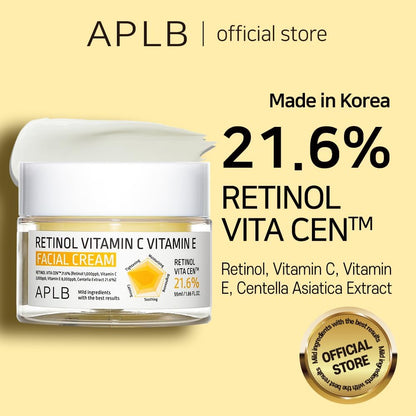 APLB Retinol Vitamin C Vitamin E Facial Cream 55ml - Glam Secret