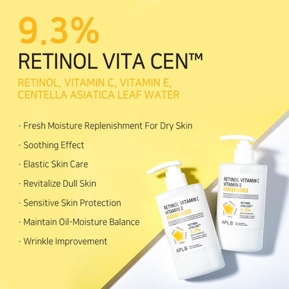 APLB Retinol Vitamin C Vitamin E Body Lotion 300ml - Glam Secret