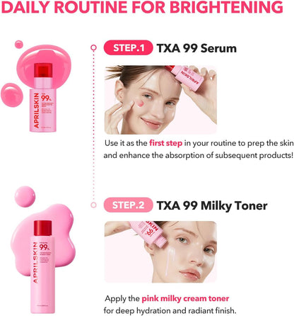 APRILSKIN TXA+Niacinamide 99 Pink Milky Toner - Glam Secret