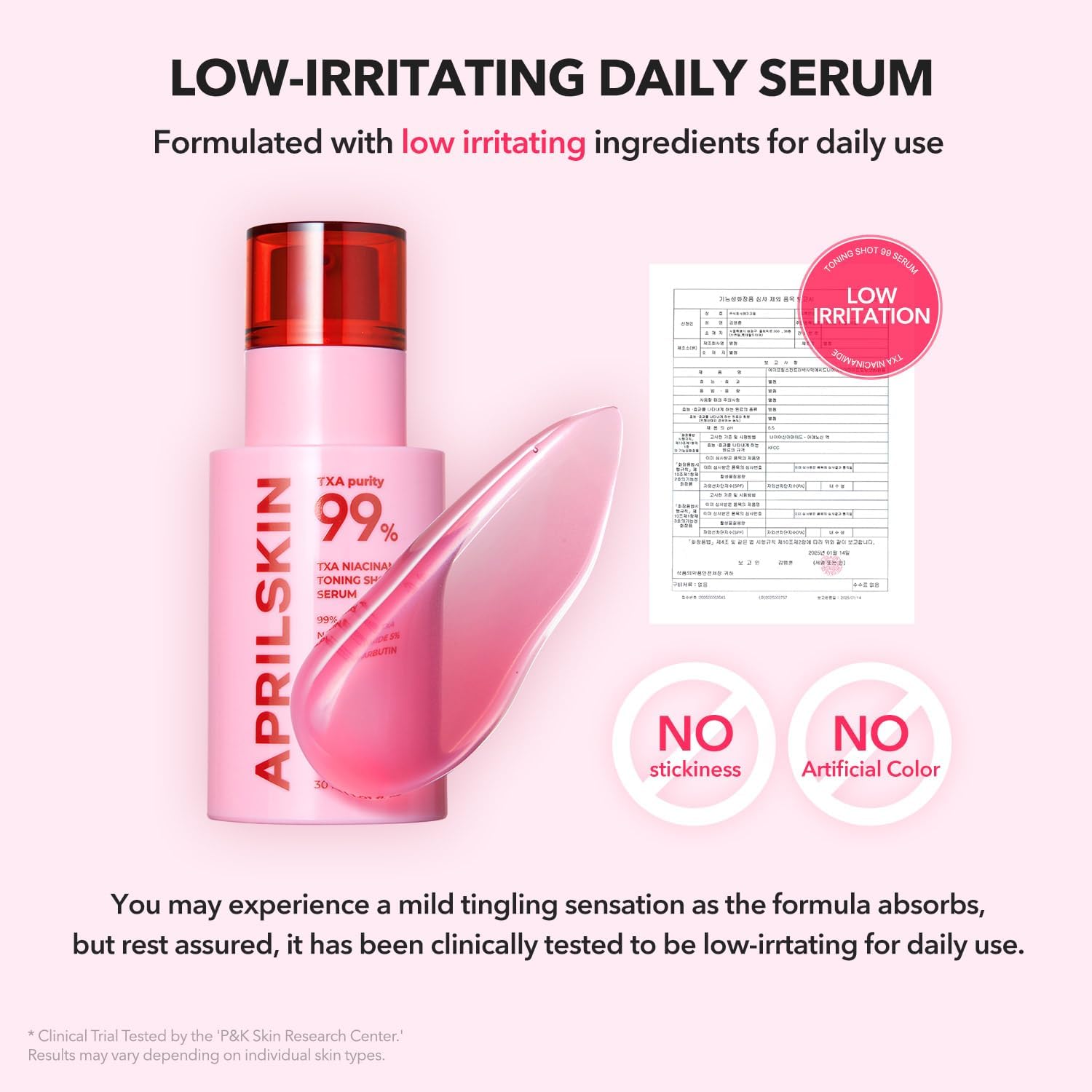 APRILSKIN TXA Niacinamide Toning Shot 99 Spicule Facial Serum - Glam Secret