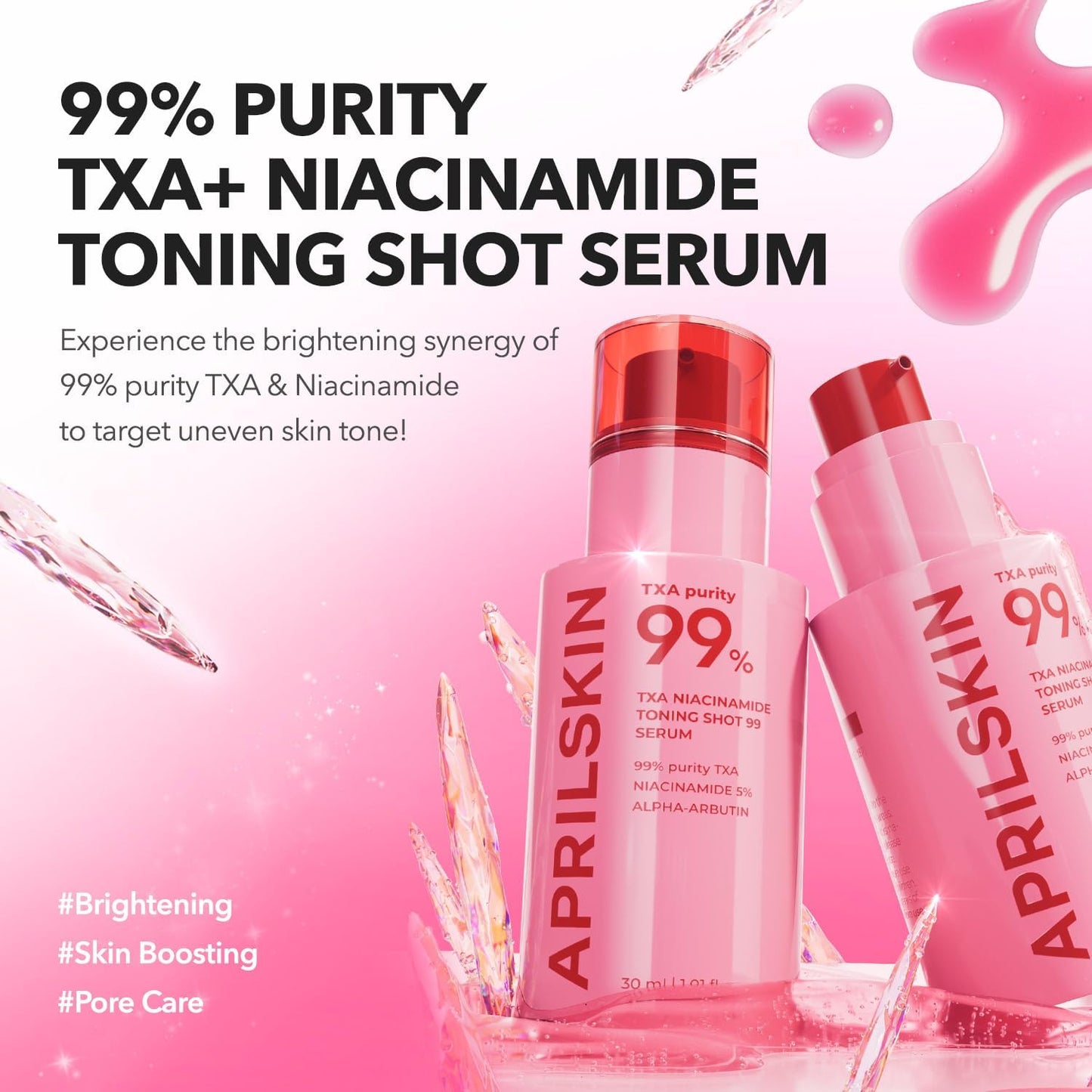 APRILSKIN TXA Niacinamide Toning Shot 99 Spicule Facial Serum - Glam Secret
