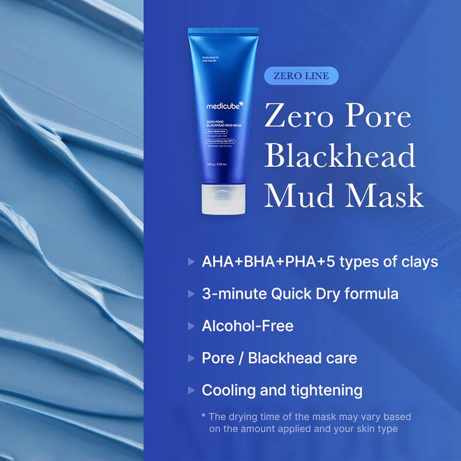 MEDICUBE Zero Pore Blackhead Mud Mask - Glam Secret
