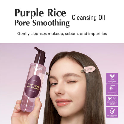 EQQUALBERRY Purple Rice Pore Smoothing Cleansing Oil - Glam Secret
