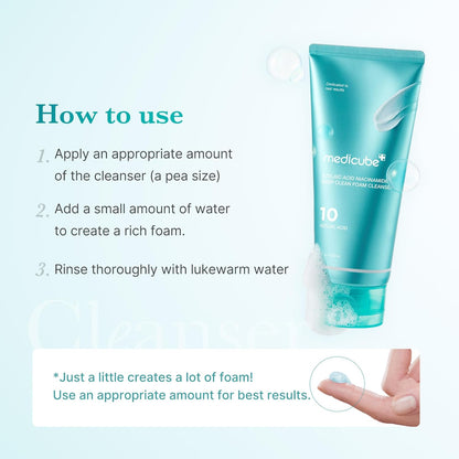 Medicube - Azelaic Acid Niacinamide Deep Clean Foam Cleanser 120g