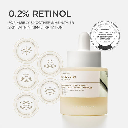 SKIN1004 Madagascar Centella Retinol 0.2%  Boosting Shot Ampoule - Glam Secret