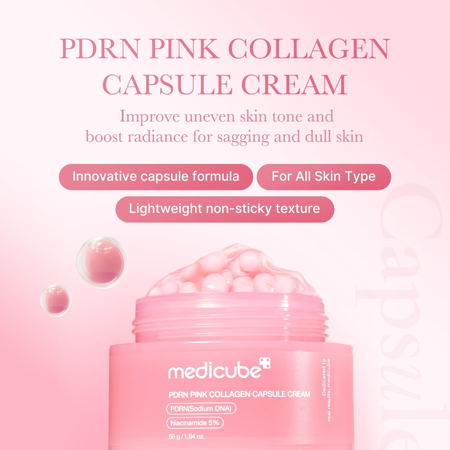 MEDICUBE PDRN Pink Collagen Capsule Cream - Glam Secret