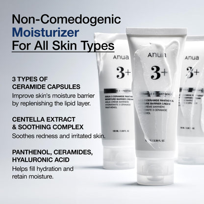 ANUA Ceramide 3 + Panthenol Moisture Barrier Cream - Glam Secret
