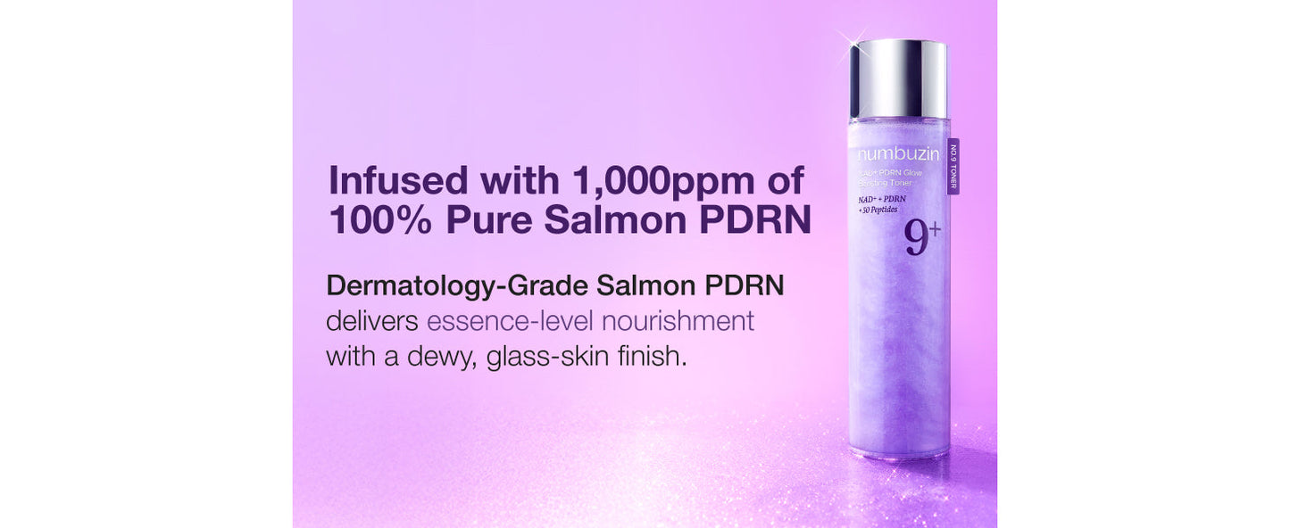 No.9+ NAD+ PDRN Glow Boosting Toner 150ml