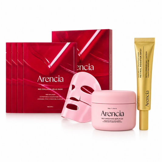 Arencia collagen glass skin set for fine lines and glow glam secret