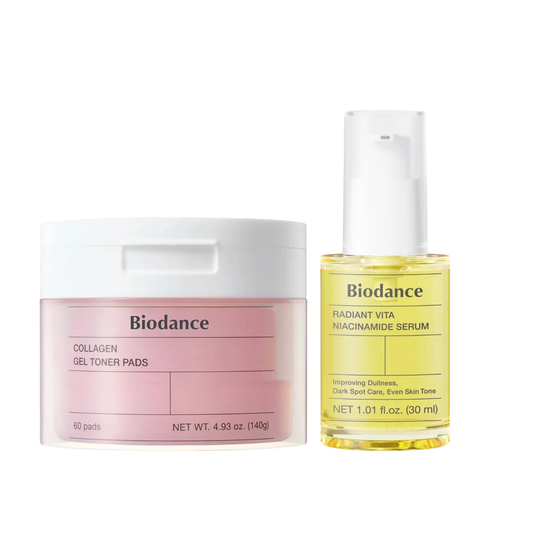 Biodance toner pad and serum bundle at Glam Secret UAE