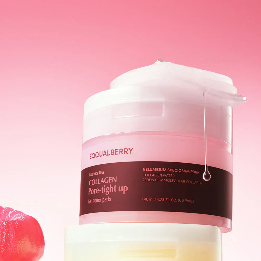 EQQUALBERRY Collagen Pore-Tight Up Gel Toner Pads - Glam Secret