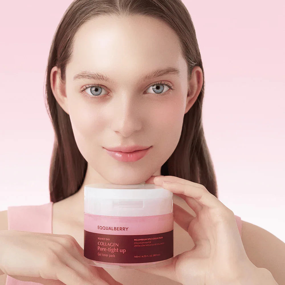 EQQUALBERRY Collagen Pore-Tight Up Gel Toner Pads - Glam Secret