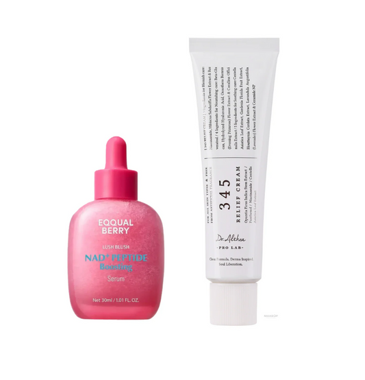 Dr Althea 345 Relief Cream 50ml X Eqqualberry NAD+ Peptide Boosting Serum 30ml - Glam Secret