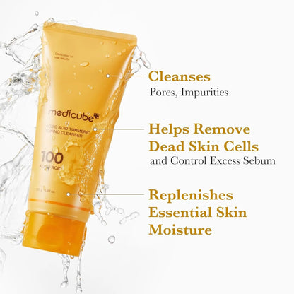 MEDICUBE - Kojic Acid Turmeric Toning Cleanser - Glam Secret