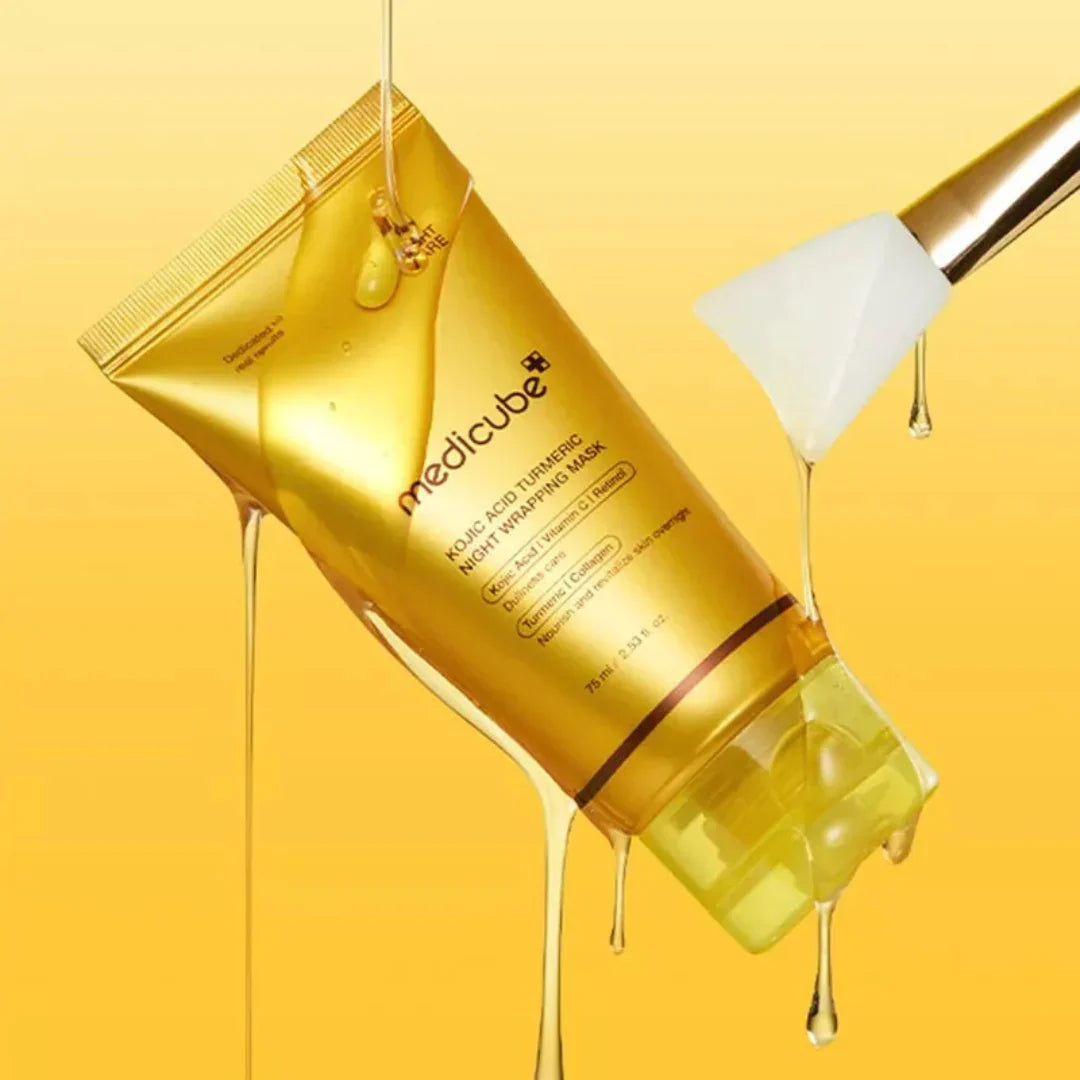MEDICUBE Kojic Acid Turmeric Night Wrapping Mask - Glam Secret