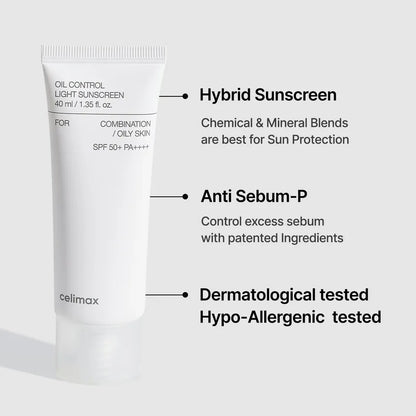 CELIMAX Oil Control Light Sunscreen - Glam Secret
