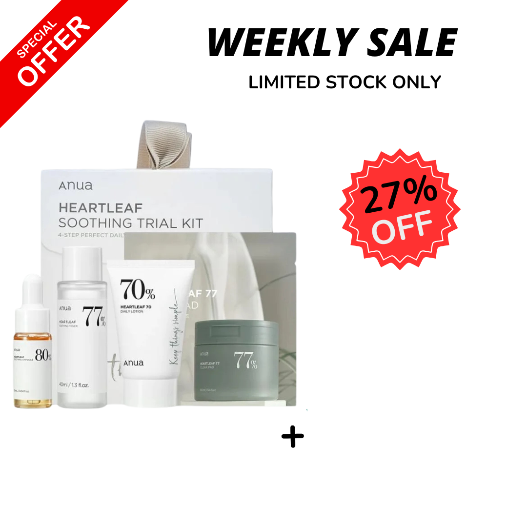 WEEKLY FLASH DEALS ANUA Heartleaf Soothing Trial Kit - Glam Secret