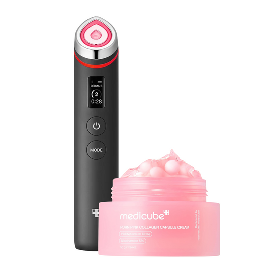 MEDICUBE Age R Booster Pro EX & PDRN Pink Collagen Capsule Cream Set - Glam Secret