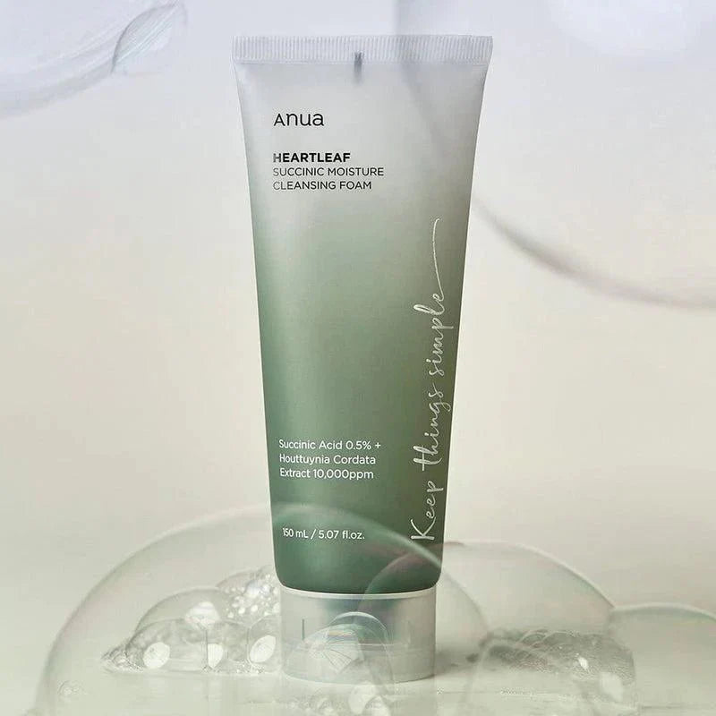 ANUA Heartleaf Succinic Moisture CleaQDDnsing FoamCleansing FoamGlam Secret