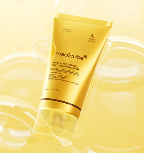MEDICUBE Kojic Acid Turmeric Night Wrapping Mask - Glam Secret