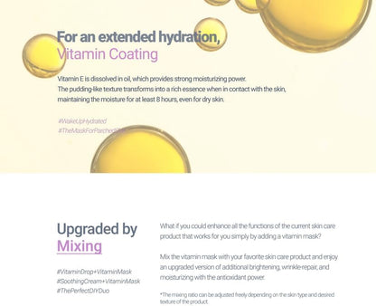 DEAR KLAIRS Freshly Juiced Vitamin E Mask | Brightening & Hydrating Sleeping Mask - Glam Secret