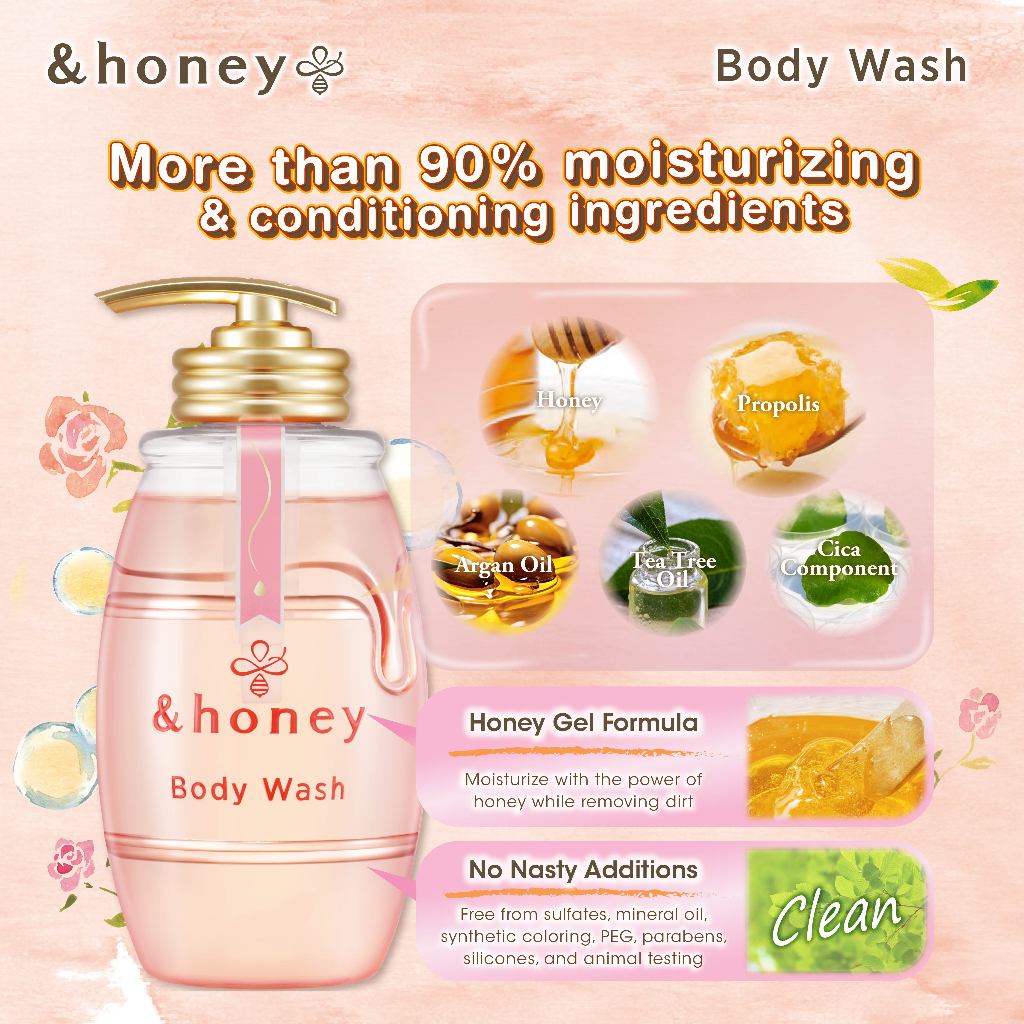 & HONEY Rose Honey Melty Moist Gel Body Wash - Glam Secret