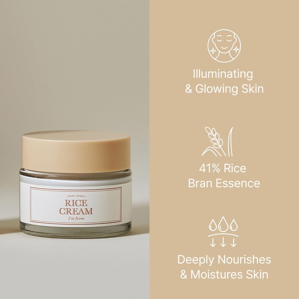 I'm from Rice Cream 50ml buy2 Get 1 FreeFace CreamGlam Secret