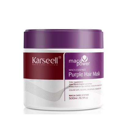 KARSEELL Maca Essence Purple Hair Mask for Blonde Hair | Deep Conditioning & Tone Correction - Glam Secret