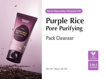 EQQUALBERRY Purple Rice Pore Purifying Pack Cleanser - Glam Secret