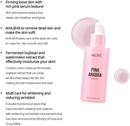 Nacific Pink AHA BHA Serum 50mlFace SerumGlam Secret