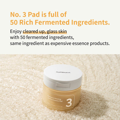NUMBUZIN No.3 Radiance Glowing Jumbo Essence Pad 150ml / 70 PadsTonerGlam Secret