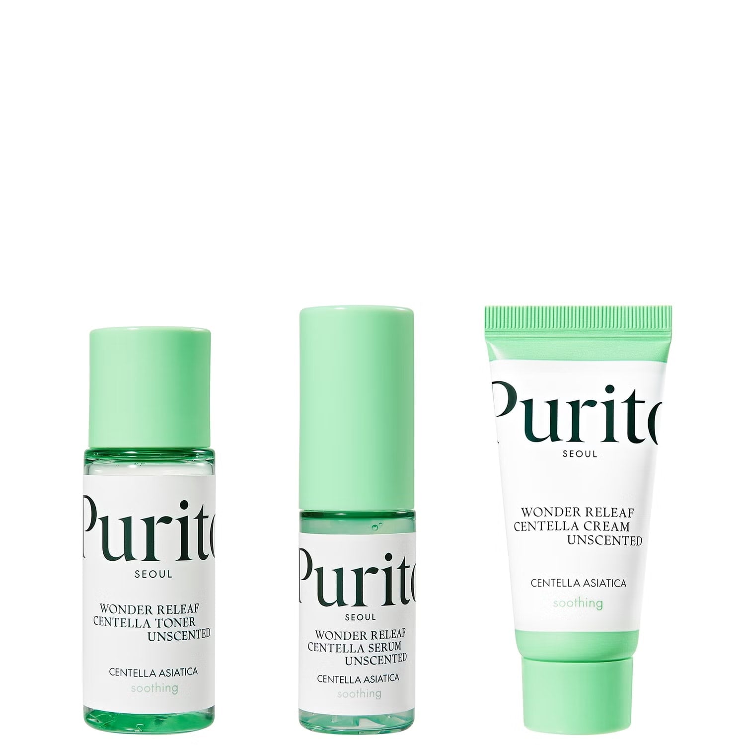 PURITO Wonder Releaf Centella Mini Kit Unscented - Glam Secret