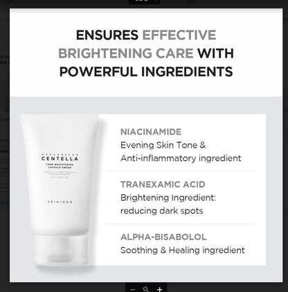 SKIN1004 Madagascar Centella Tone Brightening Capsule CreamCreamGlam Secret