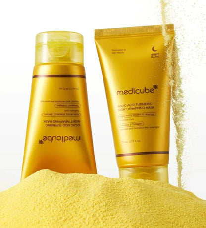 MEDICUBE Kojic Acid Turmeric Night Wrapping Mask - Glam Secret